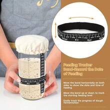 24oz Fermentation Crock With Auxiliary Labels And Tools, Bread Proofing Basket With Thermometer, Scraper, Sewn Cloth Cover And Aluminum Lid, Suitable For Bread Baking Supplies, Bread Proofing Tools