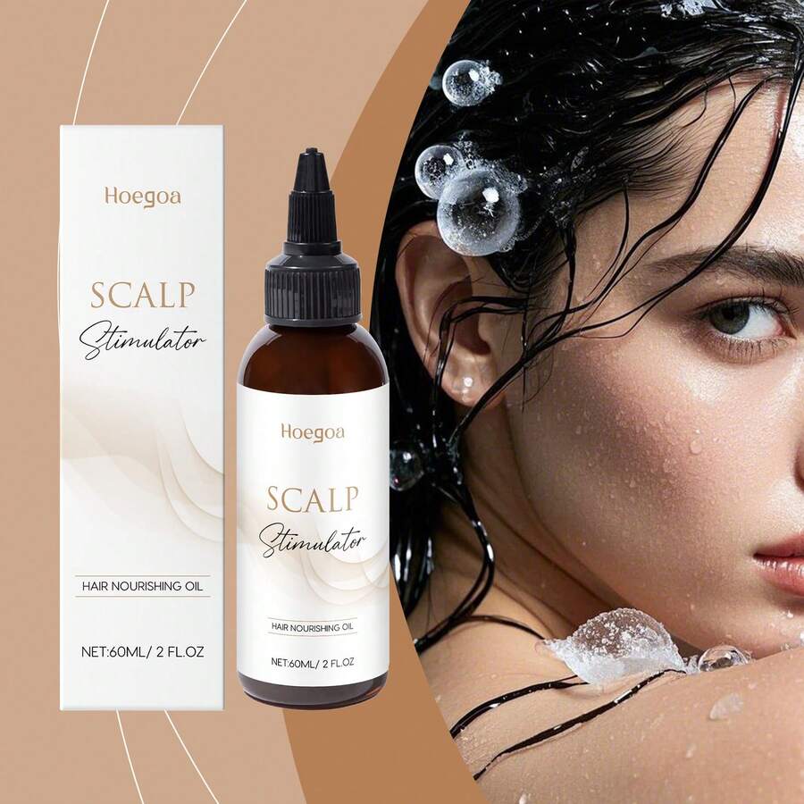 Hoegoa Hair Care Essential Oil, Deeply Gently Nourishing Hair Soothing Scalp Discomfort Refreshing Non-greasy Light Skin-Friendly Keeping Hair Shiny Beautiful Repairing Frizzy Hair Dry Hair Care Essential Oil