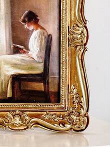 1 khung ảnh trang trí bằng nhựa kiểu Baroque cổ điển, màu vàng đồng, khung để bàn cho phòng ngủ, phòng học, văn phòng, thích hợp làm quà sinh nhật hoặc quà tốt nghiệp. - Nhiều màu - Xem 3