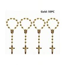 50 Rosario acrlico para bautizo, rosario adecuado para la primera comunin, bautizo, regalo adecuado para recuerditos de , regalos de bautizo, decenarios, rosario de dedos - Aire - Ver 6