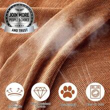 Burnt Orange Sofa Cover Washable Chenille Couch Cover For Dogs Furniture Protector For 2 Cushion Couch Loveseat Couch Slipcover For Pet-Friendly Non-Slip Caramel Throw Blanket-71X118IN - 人字紋橙 - 查看 2
