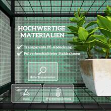 Outsunny Greenhouse With Roll-Up Door, Shelves, Winter-Resistant Steel Greenhouse, Heated Greenhouse For Balcony, Garden, Tomato Greenhouse 69 X 49 X 193 Cm, Greenhouse For Tomatoes, Vegetables, Flowers, Houseplants - Green - View 7