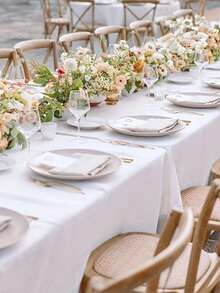 1/2pcs Disposable Party Tablecloth PE Plastic Cloth Birthday Dessert Table Solid Color Tablecloth 108inch Party Birthday Decoration Supplies - White - View 2