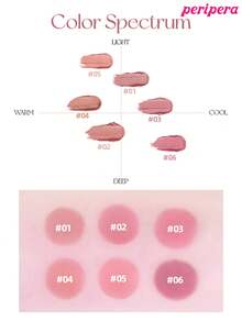 Peripera 韩妆丰盈水润唇线笔，硅胶刷头，丰唇勾勒，裸色，丝滑柔润，哑光妆效，持久显色，韩式妆容，日常妆容 - #06 MAUVE HAZLE - 查看 6