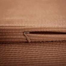 Deconovo - Fundas de cojín de Pana de Terciopelo sólido Cuadrado, Fundas de Almohada con Cierre Invisible para recámara, , , 1(20x20 Inch Anaranjado Oxidado) - Multicolor - Ver 3