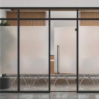 YITAPE 1 rulle matt ogenomskinlig PVC-fönsterskyddsfilm, frostad värmeisolering, anti-kikare, UV-splittersäker fönsterdekorationsklistermärke för vardagsrum, sovrum, badrum, kök, kontor