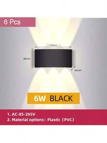 CANMEIJIA 室内LED壁灯，家居装饰多光源壁灯，户外防潮卧室照明壁灯，护眼柔光暖光，AC85-265V，适用于阳台/楼梯/楼梯间/室内/花园/客厅/浴室/厨房/卧室/走廊/过道