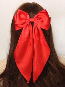 5个超大蝴蝶结发夹，带丝带 - 适合厚发或薄发，防滑爪夹，女孩发饰，丝带，丝带蝴蝶结，发夹，蝴蝶结，派对发饰，母亲节时尚，日常派对，情人节发饰，情人节爪夹，学习用品 - 彩色 - 查看 5