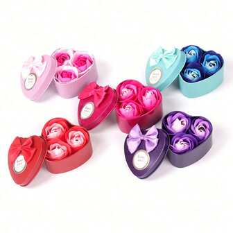 1-pack tvål med doft av konstgjorda rosor, dekorativ rostvål, bröllopspresent, födelsedagspresent, mors dag-present, alla hjärtans dag-present, examenspresent och företagspresent