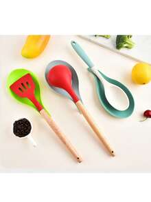 2pcs Portable Heat-Resistant Spoon Rest, Easy To Clean And Space-Saving, Suitable For Rental Kitchen/Dorm Cooking/Home Stove, Heat-Resistant Kitchenware Storage Accessory, Essential For New Tenants In Graduation Season - Multicolor - View 11