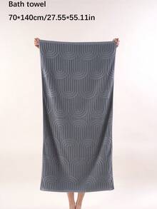 QIBHI 1/2/3件可選，緹花100%純棉（輕量）面料非厚款毛巾/浴巾，家用浴巾、客用毛巾，棉質毛圈布，吸水柔軟家用臉巾或浴巾，適用於浴室、返校季、居家必需品 - 灰色 - 查看 16