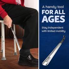 1pcs Ergonomic Home Shoe Horn: Long-Lasting, -To-Use Tool For Effortless Squat-Free Shoe Wearing – Great For Daily Morning Routines, Seniors & Limited-Mobility Users - Bạc - Xem 4