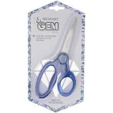 Westcott 55846 - Tijeras escolares de 7 pulgadas, multiusos, para manualidades, regreso a la escuela, suministros para el aula, rojo/gris, paquete de 2(Gema azul) - Multicolor - Ver 7