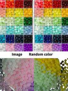 384/768/1200 piezas de cuentas de cristal de colores múltiples de 8 mm para hacer joyas y pulseras, cuentas redondas adecuadas para principiantes