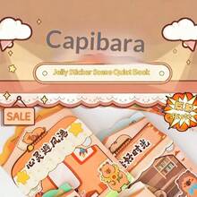 Water Vole Quiet Book Jelly Stickers Set, Reusable Creative Scene DIY Craft Toy, Improve Focus, Cute Sticker Art Toy Gift Box For Boys And Girls