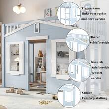 Bed Bases & Foundations - White + Blue + Solid Wood + Medium-density Fiberboard - View 7