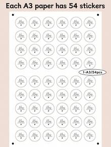 54/108/540张定制圆形贴纸,个性化生日贴纸,可定制姓名和年龄的标签贴纸,可定制婚礼贴纸,圆形透明贴纸,信封,礼品袋,糖果袋,派对,节日礼物,可装饰客厅,伴娘,男士,女士,情侣,学生,朋友,永恒的爱 - 多色 - 查看 27