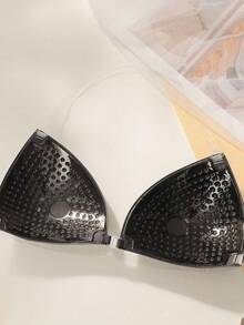 2/1 Set Invisible Triangle Adhesive Bra - Silicone Lift-Up Cup With Strap, Suitable For Backless Dresses, Breathable Self-Adhesive Lift Pad, Reusable, Skin-Friendly - Multicolor - View 5