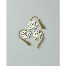 Lenox 888922 Mini Snowflake 3-Piece Ornament Set Cistmas Ornament - Marfil - Ver 2
