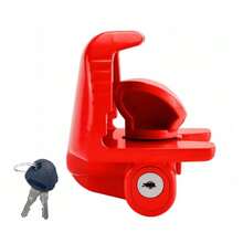 High Security Hitch Lock Caravan Trailer Hitch Coupling Tow Lock Universal W/Key - Red - View 4