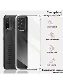 Transparent Anti-Fall Cushion Phone Case, Suitable For Redmi Phones, Transparent Anti-Fall Phone Case, Phone Protective Cover, Phone Case, Phone Holder, Anti-Fall Phone Case, Transparent Phone Case, Minimalist Phone Case, Solid Color Phone Case, Transparent Phone Case, TPU Anti-Fall Phone Case, Slim Phone Case - Clear - View 24