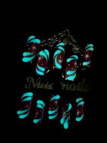 10片装方形美甲亚克力套装，浅紫色美甲搭配粉色扎染设计，3D发光水滴，手工美甲贴纸，Y2K风格美甲套装，波西米亚公主风装饰音乐节北欧全覆盖美甲贴片套装，适合女性和女孩，适用于节日、日常、工作、派对、聚会等场合，套装包含1个迷你指甲锉和1个双面胶标签，也是送给所有女孩的绝佳礼物，以及美甲用品。 - 淡紫色 - 查看 3