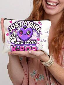Esta bolsa de cosméticos con estilo K-Pop presenta patrones coloridos de K-Pop, es ligera y plegable con cremallera, lo que la convierte en una bolsa de aseo ideal para viajes. Es muy adecuada para mujeres y también es un gran regalo para fans de K-Pop, amigos y familiares (apropiada para ocasiones como Navidad, cumpleaños, graduaciones y aniversarios). Bolsa de maquillaje, bolsa de aseo, bolsa de viaje, artículos esenciales para vacaciones y cruceros, para hombres y mujeres