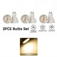 CANMEIJIA 3颗/4颗GU10 LED灯泡，电压85V-265V，暖白光/冷白光/中性白光/三色温，色温可调，聚光照明柔和均匀，视觉舒适，即插即用，安装简便，散热高效，经久耐用，适用于家庭和商业场所。 - LED燈泡GU10燈座 - 查看 14
