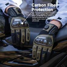 High Motorcycle Gloves Men - Gel Sliders Joints Design, High - Speed Sports Gear MTB/ATV/BMX/Motocross/Racing/Dirt Bike Gear - XX-large + Green - View 3