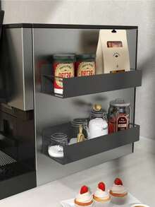 Magnetic Spice Rack, Refrigerator Magnetic Storage Rack, Spice Jar Organizer, Refrigerator Condiment Organizer, Kitchen Storage Rack - Multicolor - View 5