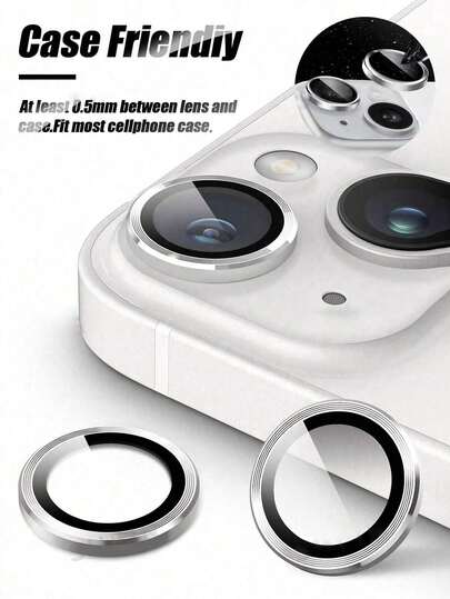 1片装银色雄鹰眼形装饰保护膜，高清防摔，兼容 11/12/13/14 Pro Max、15 Pro Max、16/16 Plus/16 Pro/16 Pro Max、17/17 Plus/17 Pro/17 Pro Max全系列，适用于日常、办公、居家使用。这款手机摄像头保护膜防水防震防摔防刮。