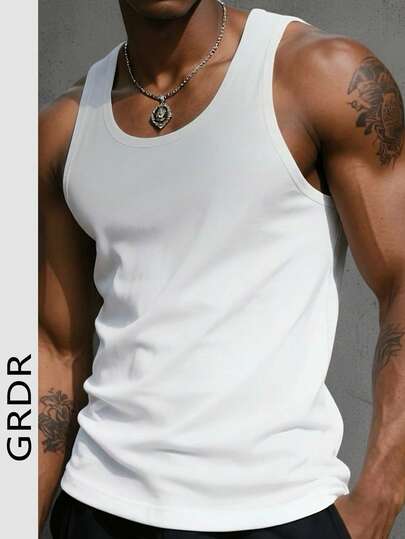 GRDR Men's Narrow Shoulder Sleeveless Tank Top, Fashionable For Summer