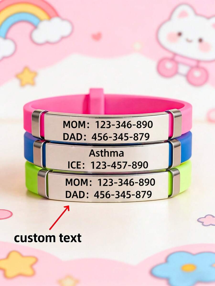 This Wristband Supports Printing Of Exclusive Names And Numbers, Features An Adjustable Style, And Is Very Suitable For Teenagers To Wear. - Multicolor - View 1