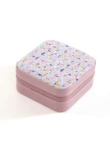 旅行首饰盒迷你首饰收纳展示盒旅行首饰拉链盒耳环项链戒指便携式首饰盒皮革收纳首饰盒女士礼物女孩礼物女朋友礼物返校书包旅行必备旅行收纳包海滩夏季度假 - 多色 - 查看 10