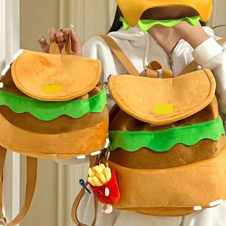Cute Hamburger Backpack – Large Capacity (Lazy Sheep) Cartoon Backpack For Women, Fashion Cute Daypack - Small - View 1