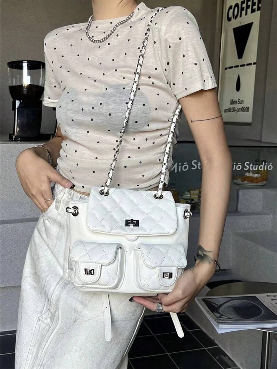 Multipurpose Small Backpack - أبيض - صغير - مشاهدة 1