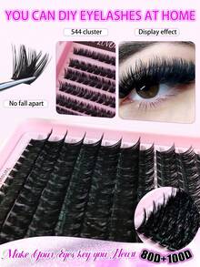 544/640 قطعة من رموش مستعارة بتجعيد D ذات سعة عالية مناسبة للعيون السميكة والفاخرة، ذات مظهر طبيعي، مكياج جمالي DIY في المنزل، سعة كبيرة من الرموش المنفردة في كتاب للمبتدئين والفنانين المحترفين، رموش مستعارة طويلة وناعمة وطويلة الأمد، DIY لعيون الثعلب/القطة بتمديد الرموش المقسمة، كتاب رموش محمول للسفر، مناسب للمسرح والزفاف والخارج والعمل اليومي وحفلات الموسيقى (80D100D/50D60D/30D40D/10D20D) - D - مشاهدة 4