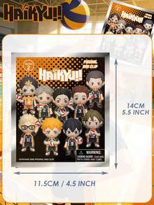 Crunchyroll 1 st Haikyuu!! Officiell 3D-animekaraktärsserie - 1 slumpmässig nyckelring i blindlåda, med karaktärer som Hinata Shoyo, Kageyama Tobio eller andra, lämplig som årsdags- eller alla hjärtans dag-present till mamma, vänner - Multifärgad - Visa 5