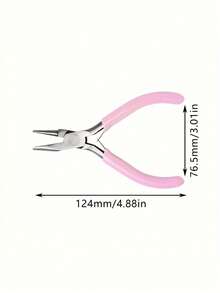 Professional Round Concave Pliers Jewelry Pliers Round Nose Pliers, Precision Wire Looping And Bending Tool Mini Diy Jewelry Making Tool, Ideal Tool For Craft Hobbyists - Pink - View 9