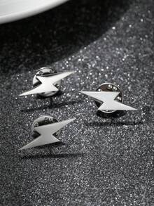 1 件闪电男士胸针 - 多功能不锈钢翻领别针，独特的个性化设计，男士夹克/衬衫领夹配件，时尚商务配件，送给男朋友/丈夫、复活节、父亲节和毕业典礼的完美生日礼物 - 彩色 - 查看 16