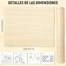 53x1000CM Papel de Contacto Autoadhesivo, con Cúter y Espátula para Aplicación, Vinilo de Contacto Decorativo de Impermeable, para Cubierta de Muebles Encimera Estante Cocina (Gris)(4M-Beige) - Multicolor - Ver 3