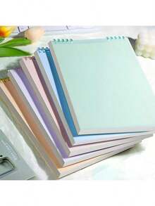 1 Pack/60 Sheets Spiral Notebook, Flip Cover Diary, Grid Memo Pad, Loose-Leaf Notepad, Suitable For Business, Students And Office Supplies - School Supplies - Office Supplies - Back To School Gift - 粉紅色 1 件 - 查看 3