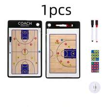 Portable Magnetic Basketball Training Board, Equipped With Magnetic Whiteboard Surface, Erasable Marker Holder And Tactical Board - Durable Foldable Design With Court Layout, Free Throw Line And Dunk Zone - Compatible With Smartphones/Tablets, Suitable For Both Men And Women - Ideal For Training, Practice And Match