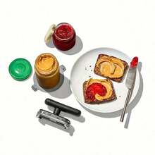 1Pc Multi-Purpose Can Opener.Finally, An Easy Opener For Everything! One-Press Kitchen Tool For Jars & Cans – Quick,  & Totally Effortless. - Black - View 4