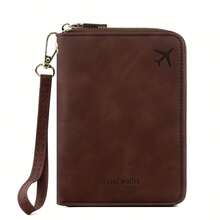 RFID Shielded Passport Holder And ID Card Wallet Strap Wristband-Lockable Zipper Closure, Detachable Anti-Theft RFID Anti-Counterfeiting File Bag, Multifunctional Synthetic Leather Travel Storage Bag, Suitable For Passport, Cash And ID Card (No Power Required) - Xám - Xem 6