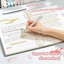 Caiet spiralat ondulat frumos, 120 de pagini A5/B5 - (Compact și portabil) Design pastelat albastru moale cu ocean, temă plajă cu păr frumos - Potrivit pentru școală, birou, studenți, profesori, pentru întoarcerea la școală, cadou ideal pentru prieteni - Legare durabilă și hârtie de înaltă calitate