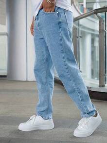 Teenage Boy Casual Loose Fit Jeans