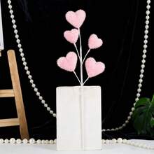 Ramas artificiales de San Valentín con corazón brillante para rellenar jarrones, arreglos florales y decoración para fiestas en el hogar. - vistoso - Ver 2