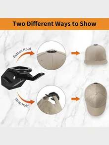 New Baseball Cap Hook, Seamless Cap Hook, Simple Storage, Hat Hooks, Modern Minimalist Wall Hanging Hat Hook, Minimalist Headphone Necklace Storage Hook, Perfect For Home Storage. - Black - View 4