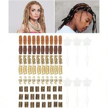 PZW-Abalorios para el Cabello y Barba Accesorios para Dreadlocks y Trenzas de Pelo con Detalles en Resina Dorada Ideales para Hombres y Mujeres3928 - Aire - Ver 7